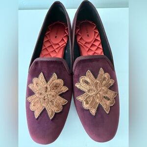 BIRDIES The Starling Loafers Flats Shoes Size 9, Embroidered